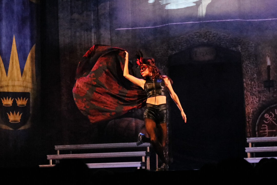 female dancer performing on stage